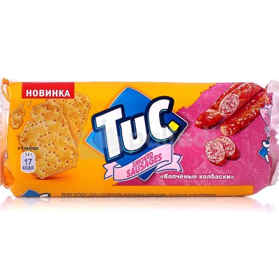 Крекер TUC 100гр копченые колбаски