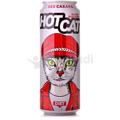 Напиток энергетический Hot Cat манго и малина без сахара 450мл ж/б 