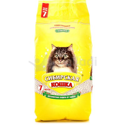 Наполнитель для кошачьих туалетов комкующийся Сибирская кошка Ультра 7л
