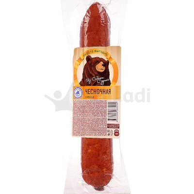 Колбаса Чесночная 180г из мяса птицы СПК варено-копченая