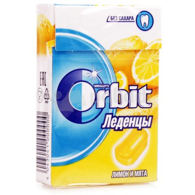 Леденцы Orbit Лимон и Мята 35г 1/8