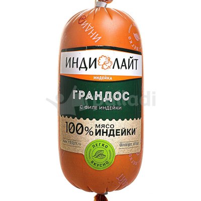 Индилайт Колбаса Грандос с филе индейки 400г