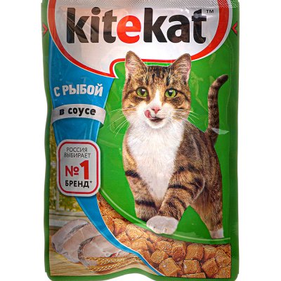 Kitekat 85г с рыбой в соусе 