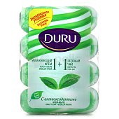 Мыло туалетное DURU 1+1 Крем+Зеленый чай 4*90г