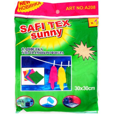 Салфетка SAFI TEX Ультрамикрофибра 30*30 SUNNY