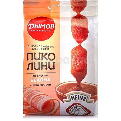 Дымов колбаски сырокопченые Пиколини 50г бекон BBQ