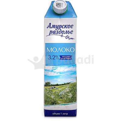 Молоко Амурское раздолье 3,2% 1л