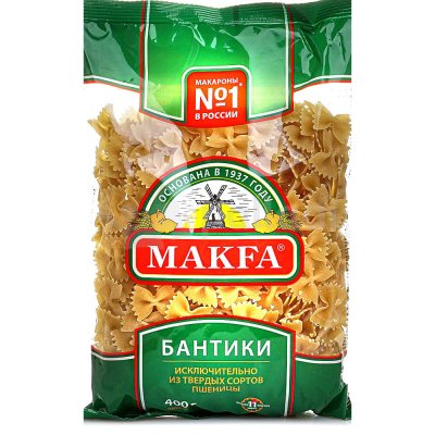 Макаронные изделия Макфа 400г бантики