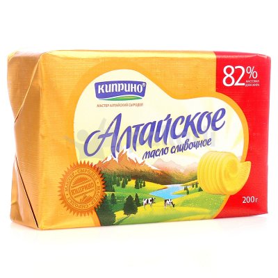 Масло сливочное Киприно Алтайское 200г 82,5% 