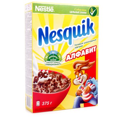 Сухой завтрак Nestle Nesquik 375г Алфавит Срок до 08,06,17г