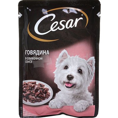 Корм для собак Cesar 85г говядина в сливочном соусе