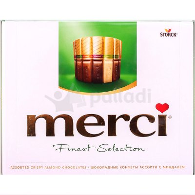 Набор шоколадных конфет Merci 250г с миндалем