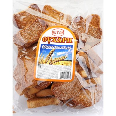 Сухари Ветли 250г ванильные