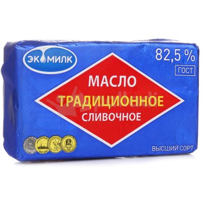 Масло сливочное Традиционное 82,5% 180г Экомилк