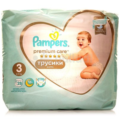 Трусики PAMPERS Premium Care Pants 3 6-11кг 28шт
