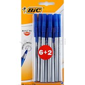 Ручка шариковая 0,7мм BIG Раунд стик 6+2шт (синий)