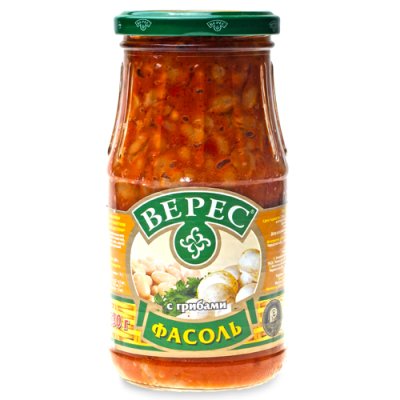 Верес Фасоль 530г с грибами ст/б