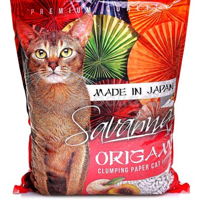 Savanna Origami Наполнитель для кошек комкующийся с ароматом персика 7л 1,8кг смываемый