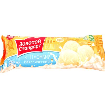 Мороженое Золотой стандарт  990г Пломбир классический