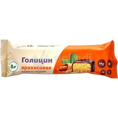 Халва Голицин арахисовая 68г в глазури с фруктозой