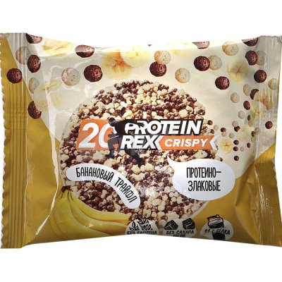 Хлебцы Protein Rex Crispy 20% протеино-злаковые 55г Банановый трайфл