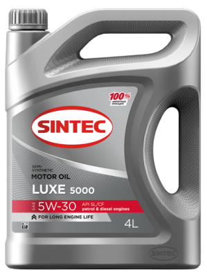 Масло моторное 5W30 A3/B4 SL/CF SINTEC LUXE 5000 4л п/синтетическое
          Артикул: 600245