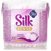 Ватные палочки OLA! Silk Sense косметические коробка 200шт