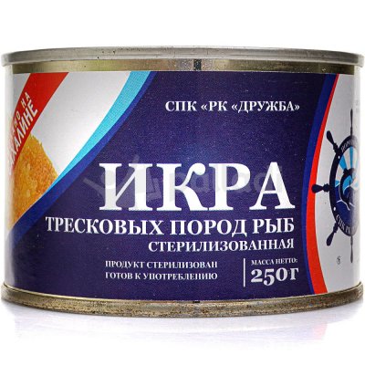 Икра трески стерилизованная 250г РК Дружба