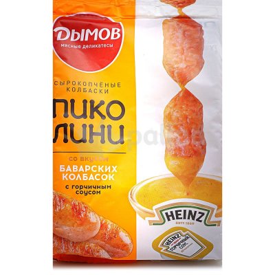 Дымов колбаски сырокопченые Пиколини 50г со вкусом Баварских колбасок