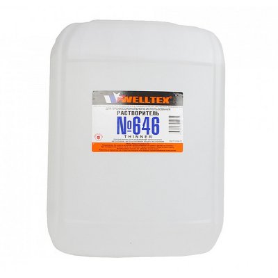 Нитрорастворитель 646 WELLTEX ГОСТ 18188-72 10л
          Артикул: 60229