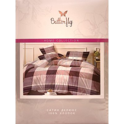 Комплект постельного белья сатин Butterfly  Евро 3396