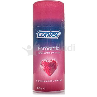 Гель-смазка интимный CONTEX Romantic с ароматом клубники 100мл