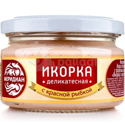 Икорка Меридиан 160г деликатесная с красной рыбкой ст/б