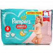 Трусики PAMPERS Pants 6 для мальчиков и девочек 15+ 44шт