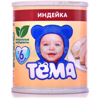 Мясное пюре Тема 90г индейка