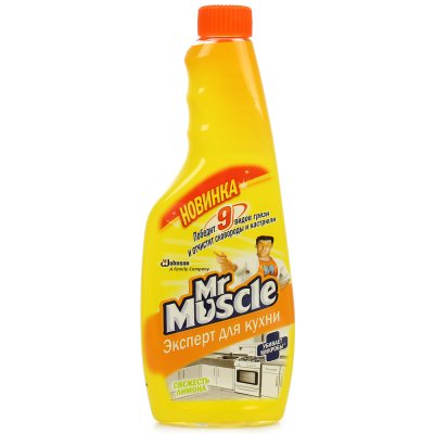 Чистящее средство для кухни Mr. Muscle сменный блок 450 мл Свежесть лимона 