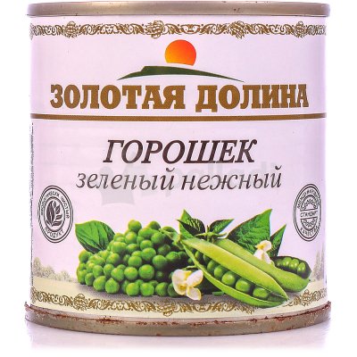 Горошек зеленый Золотая Долина 212г ж/б 