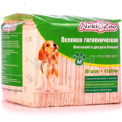 Пеленки гигиенические для домашних животных 45*60 М 50шт Maneki Japan