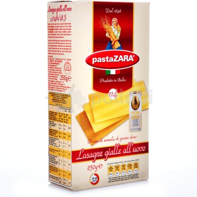Макаронные изделия Pasta ZARA  250г №114 Лазанья яичная