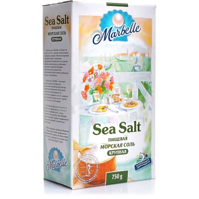 Соль Marbelle морская крупная 750г