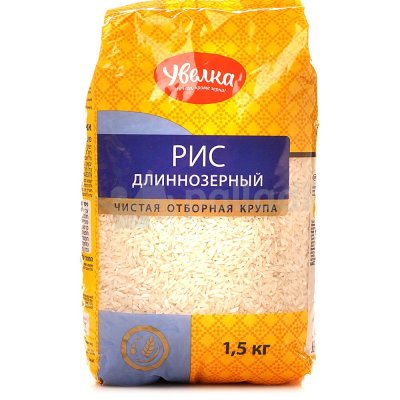 Крупа Увелка 1500г рис длиннозерный