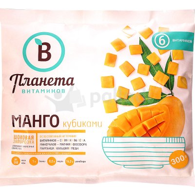 Планета витаминов Манго кусочками 300г 1/20