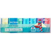 Губка для посуды ЧИСТЮЛЯ XL с абразивом 7шт 
