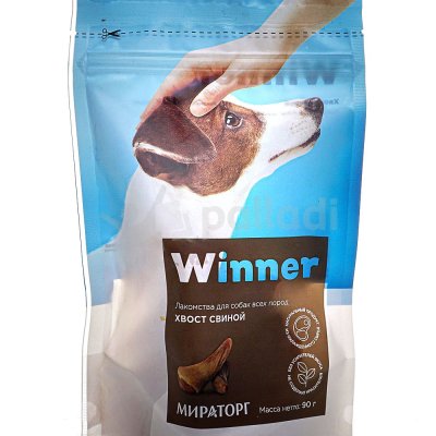 Лакомство для собак Winner Хвосты свиные 90гр Мираторг