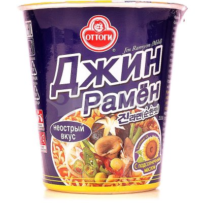 Лапша Оттоги Джин Рамен мягкий вкус 65г 1/15