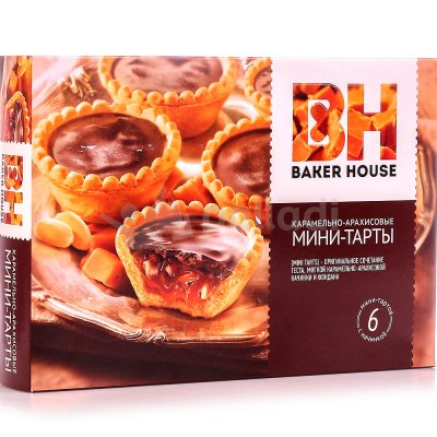 Мини-тарты Baker hause 240г карамельно-арахисовые