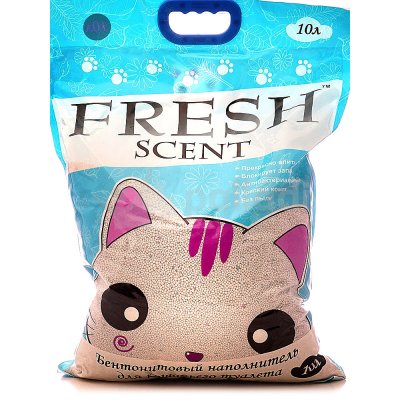 Наполнитель для кошачьих туалетов FRESH Scent 10л комкующийся 