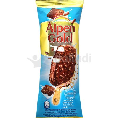 Мороженое Alpen Gold Эскимо с хрустящим рисом и солеными шариками 58г