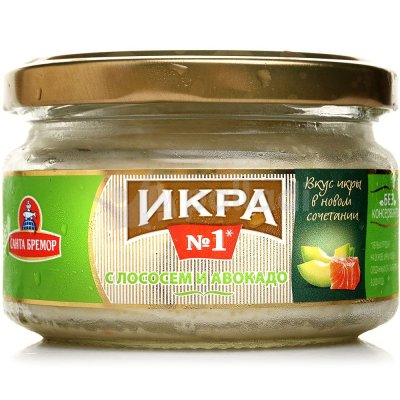 Икра Мойвы Санта Бремор 180г с лососем и авокадо