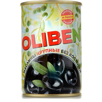 Маслины Oliben крупные 290г без косточки